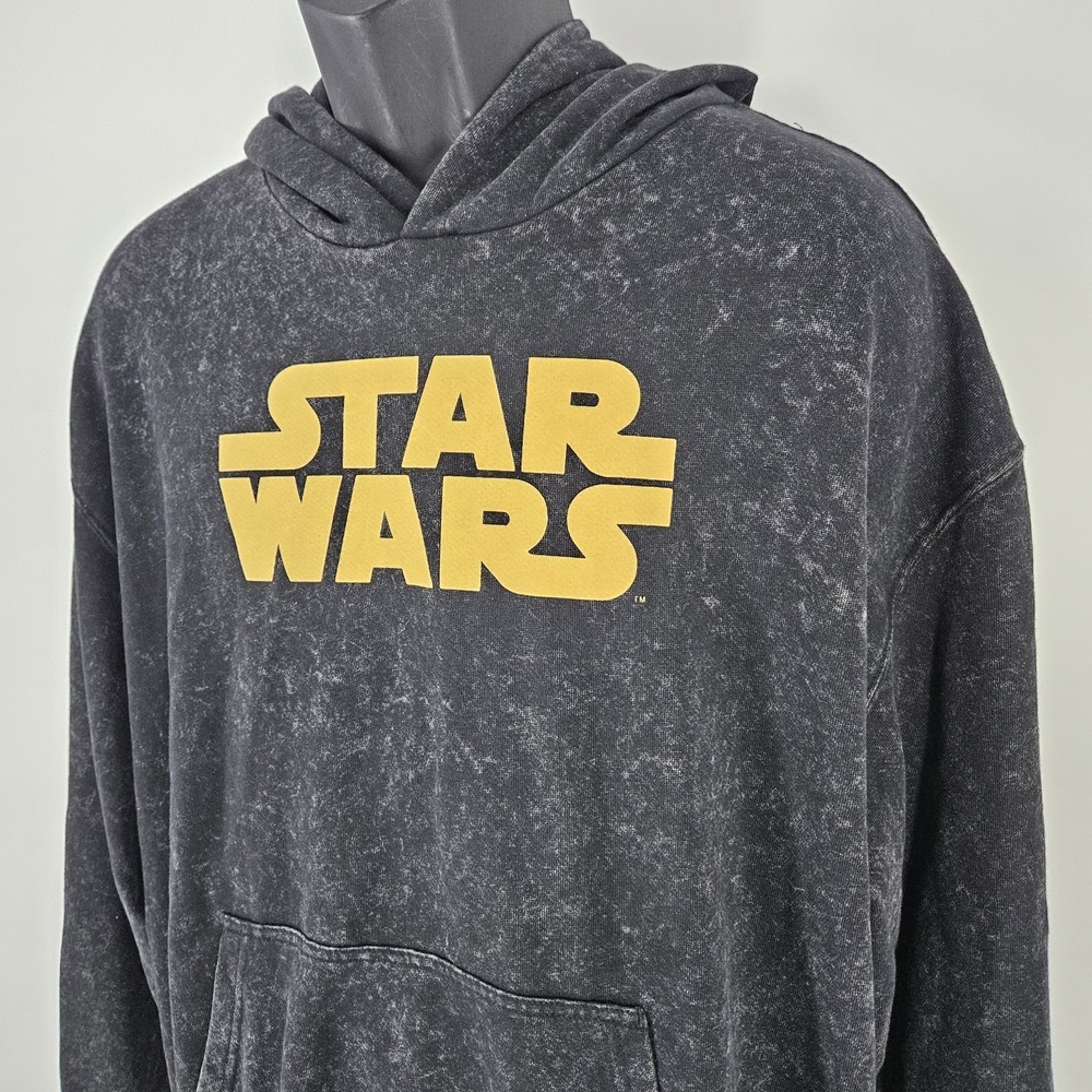 Star Wars Men's Size Medium Graphic Hoodie Black Disney New